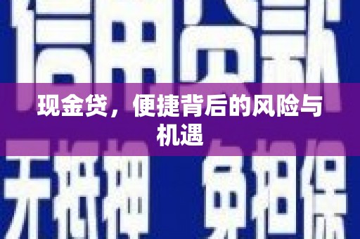 麟洛现金贷，便捷背后的风险与机遇