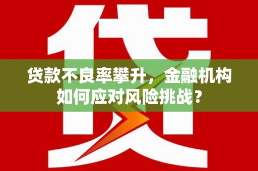 麟洛贷款不良率攀升，金融机构如何应对风险挑战？