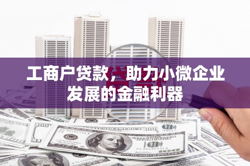 麟洛工商户贷款，助力小微企业发展的金融利器