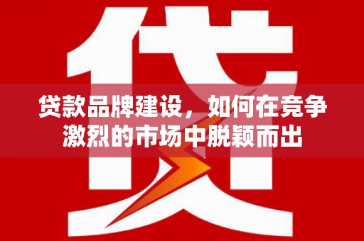 麟洛贷款品牌建设，如何在竞争激烈的市场中脱颖而出