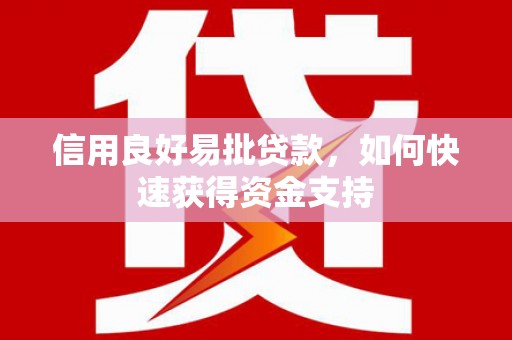 麟洛信用良好易批贷款，如何快速获得资金支持