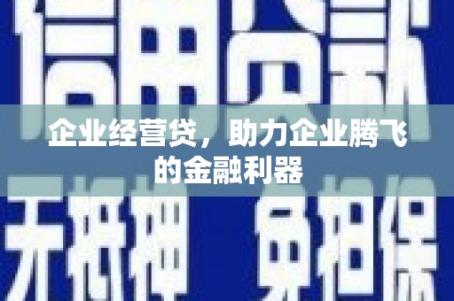麟洛企业经营贷，助力企业腾飞的金融利器