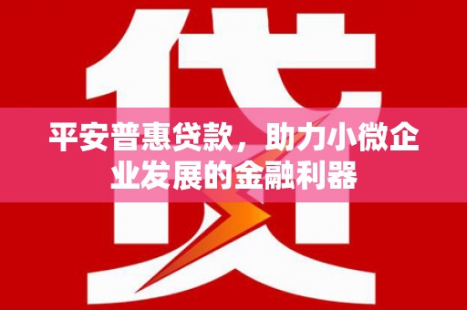 麟洛平安普惠贷款，助力小微企业发展的金融利器