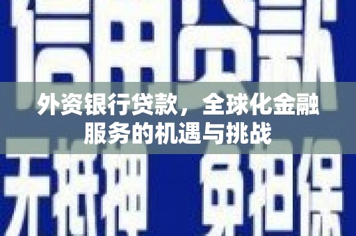 麟洛外资银行贷款，全球化金融服务的机遇与挑战